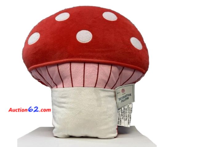 Lot 44-3158b - Lot of 2 Pillows - Target Bullseye's Playground Decorative Mushroom Novelty Pillow Plush Mushroom - New with Tags - See Pictures 1. Appears ...