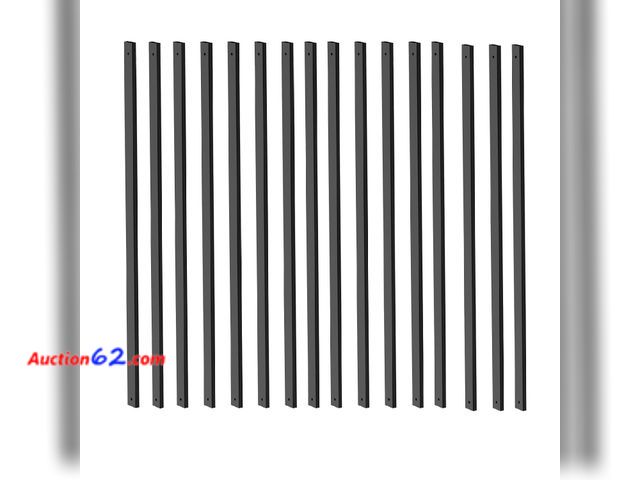 Lot 44-184 - $280 Retail price - HZIU 25 Pack Deck Balusters 26 Inch Rectangle Deck Railing Balusters with End Caps &amp; Stainless Screws, Outdoor Face ...