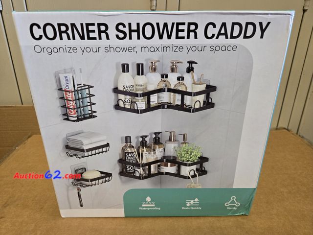 Lot 44-6852b - 5pc Metal Shower Caddys Appears New