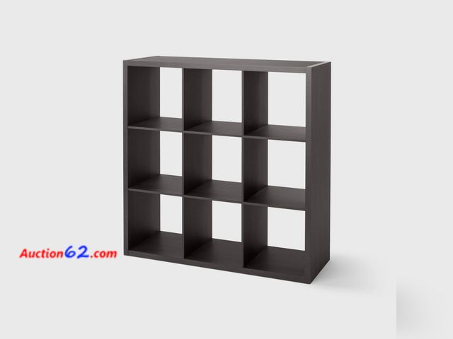 Lot 44-993j - $100 Retail price - 13' 9 Cube Organizer Black Oak - Brightroom™: Storage Cubes Bookshelf, Cubby Storage Shelves, MDF &amp; Particle Board S...