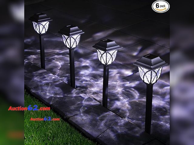 Lot 44-9032g - Solar Powered Outdoor Waterproof Walkway Lights(Pack of 6) Appears New, A basic inspection has been given to this item. Sold AS-IS.