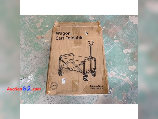 Lot 44-900f - $120 Retail price - Garvee Wagon Cart Foldable - Black Not Tested Appears New, A basic inspection has been given to this item. Sold AS-IS.