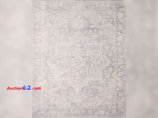 Lot 44-7149i - Nourison home Astra machine washable gray 7'10"×10' area rug (8'×10') E-Commerce Return, A basic inspection has been given to this item. Sol...