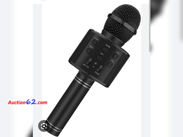 Lot 44-6902f - ZZLWAN Bluetooth Karaoke Microphone Wireless Machine: Handheld Karaoke Mic Speaker for Kids Adults Singing Black Appears New