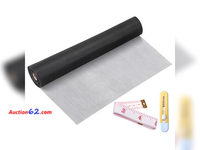 Lot 44-799w - DIGDRAM Window Screen Replacement Kit 48 Inch X 66 Feet Durable High Hardness Nanofibers Roll Screen Mesh Window Screen Repair Kit Black for...