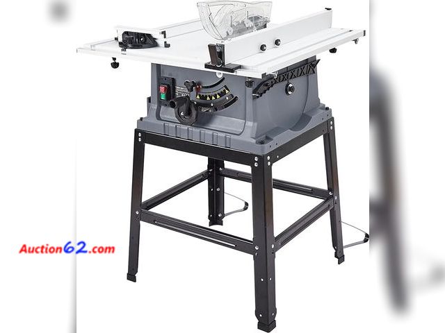 Lot 44-14z - $278 Retail value- Table Saw, PIONEERWORKS 10inch 15A 5000RPM Portable Table Saw with Stand &amp; Sa...