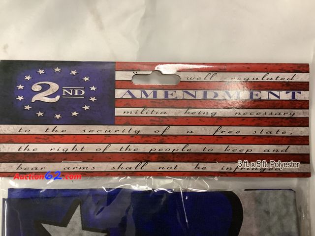 Lot 44-6073w - 2nd Amendment flag, New. See All Photo's Not Tested Never opened, Factory Sealed
