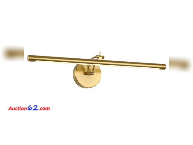 Lot 44-150 - 7Degobii Picture Light Dimmable Hard Wired 23.62 Inch Adjustable Swing Arm Brass Wall Lights for Pictures Led Display Light for Artwork 14W ...