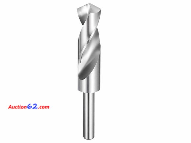 Lot 44-707 - HARFINGTON 24.5mm Drill Bit 1/2" Reduced Shank Round 4241 High Speed Steel Uncoated (Bright) 118° Standard Point for Plastic Wood Copper Alu...
