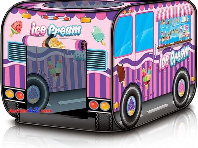 Lot 44-9060i - ArtCreativity Ice Cream Truck Tent with Carry Bag Appears New, A basic inspection has been given to this item. Sold AS-IS.