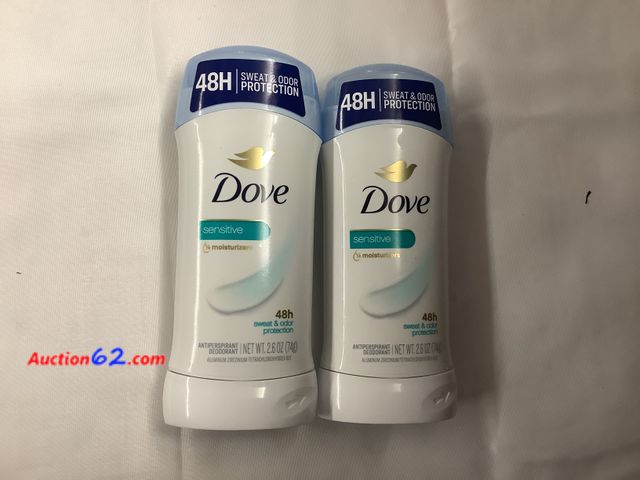 Lot 44-6192w - 2 sticks of DOVE Sensitvie, 48hr 1/4 Moisturizers, Sweat &amp; Odor Protection, New. See All Photo's Not Tested Never opened, Factory Sealed