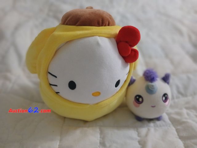 Lot 44-2113g - One 8" Hello Kitty Squishmallows and one 4" squeezamals.  New without tags.  See photos. Appears New, A basic inspection has been given to t...