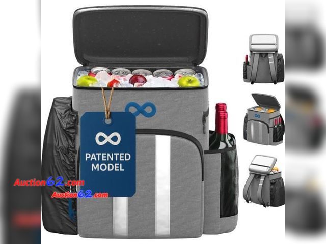 Lot 44-9115i - Retail of $39.99-Insulated Backpack Cooler - 54 Cans, 24 Hour Cooling, Wider Straps, Lightweight Leak Proof Liner Appears New, A basic inspe...