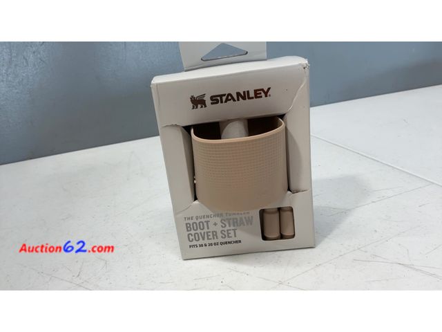 Lot 44-2641f - Stanley The Quencher Tumbler Boot + Straw Cover Set Tan Appears New, A basic inspection has been given to this item. Sold AS-IS. Not Tested ...