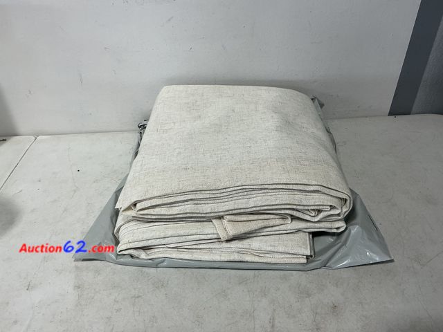 Lot 44-522j - $89.65 Retail price - Town &amp; Country Luxe Davos Solid Linen Texture Indoor Curtains, 100% Blackout with Energy Efficient Lining, Back Ta...