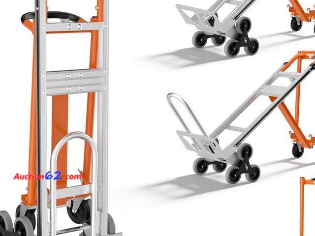 Lot 44-300M - Aluminum 4 in 1 Convertible Hand Truck Dolly Cart with Wheels, 1000Lbs Capacity, Heavy Duty Stair Climbing Hand Trucks with Bungee Cord&amp;...