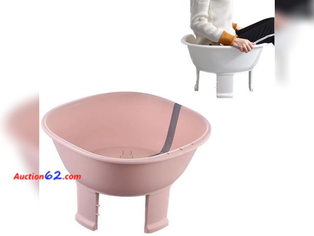 Lot 44-4029w - Sitz Bath tub,Sitz Bath for Hemorrhoids,Sits Bath Kit for Women Men,Wider Seating Area, Deeper Bowl (White) Appears New, A basic inspection ...