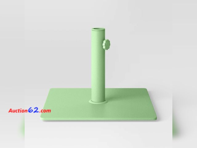 Lot 44-610p - 25lbs Steel Square Outdoor Patio Market Umbrella Bases Sage Green - Room Essentials™ Appears New, A basic inspection has been given to this ...