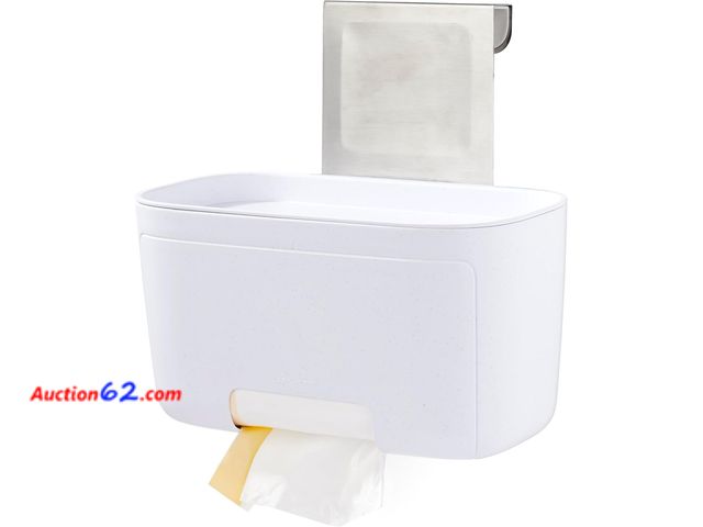 Lot 44-5698g - YouCopia DoorStash Garbage Bag Dispenser, Hanging Kitchen Cabinet Door Trash Bag Organizer with Removable Lid for Storage, Speckled White Ap...