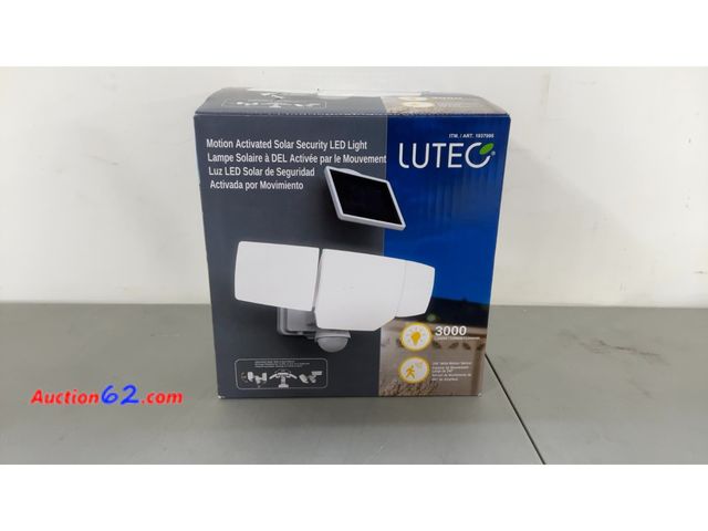 Lot 44-1665j - Lutec Motion Activated Solar Security LED Light Not Tested See All Photo's E-Commerce Return, A basic inspection has been given to this item...