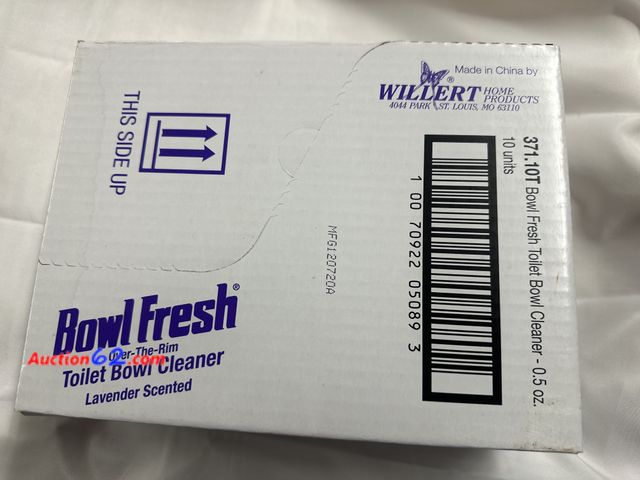 Lot 44-6087f - Box of 10 bowl fresh over the rim lavender scented. New. See All Photo's Not Tested Never opened, Factory Sealed