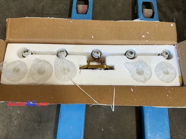Lot 44-161 - New 4-Light Gold Vanity Light Fixture See All Photo's E-Commerce Return, A basic inspection has been given to this item. Sold AS-IS.