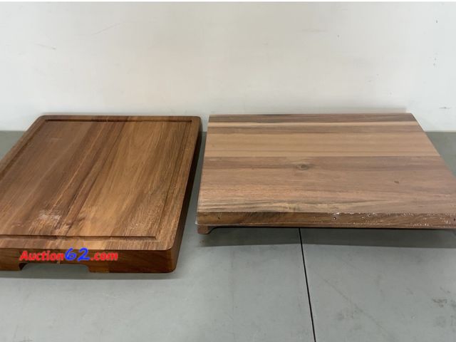 Lot 44-1503j - EDGE LINE Magnetic Knife Block Holder With Large 14 x 12 Inch Cutting Board, Premium Acacia Hard Wood Magnetic Knife Holder Rack for Kitchen...