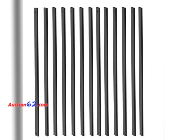 Lot 44-258a - $109.99 Retail price - HZIU 60 Pack Stainless Steel Deck Balusters with End Caps&amp;Screws 32.25 inch Side‑Mount Porch Railing for DIY Deck...