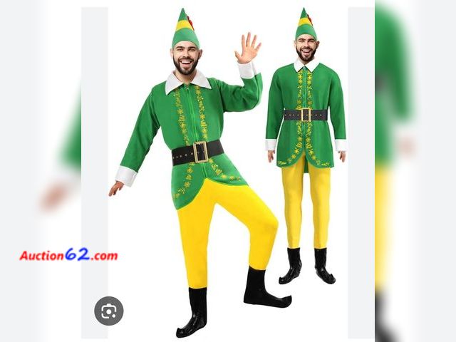 Lot 44-6589w - Mannice Buddy The Elf Adult Costume Appears New, A basic inspection has been given to this item. Sold AS-IS.