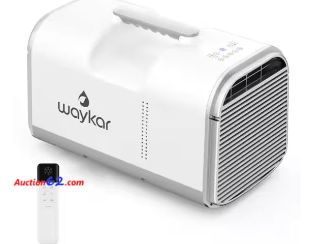 Lot 44-1514p - $220 Retail value- Waykar THG45A Portable Dehumidifier, with Handle, Includes Grilles and Drainage Tubes, White/Gray Appears New, A basic in...