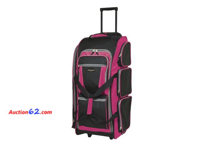 Lot 44-291p - Travelers Club Xpedition 30 Inch Multi-Pocket Upright Rolling Duffel Bag, Hot Pink, 30-Inch, (85130-660)- Has Been Fully Inspected, In Great...