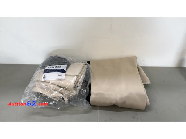 Lot 44-1644j - Sun Zero Lichtenberg Blackout Curtains(1 Pair) - Cream in Color 104" X 96" Not Tested See All Photo's E-Commerce Return, A basic inspection ...