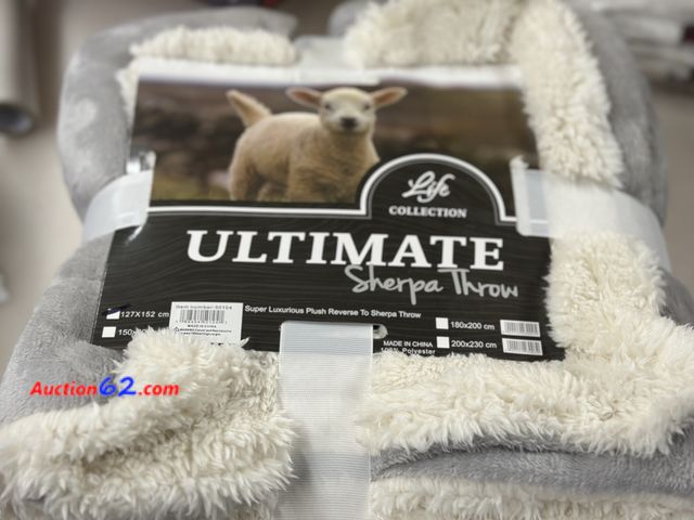 Lot 44-7561t - Ultimate Sherpa throw basically 50x60. NEW.  See All Photo's Not Tested Never opened, Factory Sealed