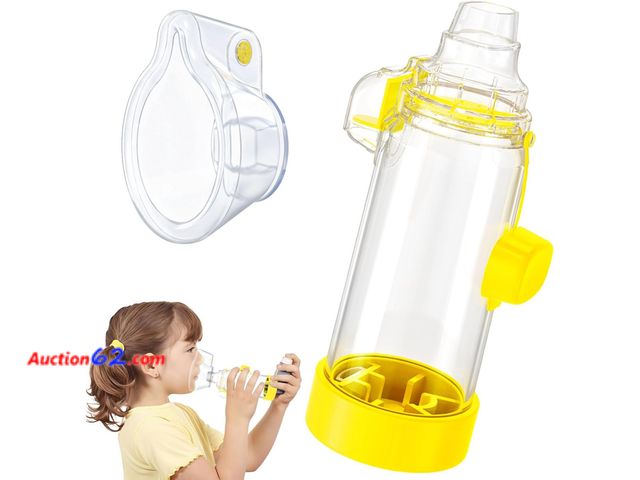 Lot 44-5516p - Inhaler Spacer for Adult and Kids NESSI OTC SPACER (Yellow/Kids) Appears New, A basic inspection has been given to this item. Sold AS-IS. Ne...