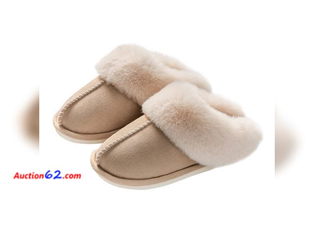 Lot 44-4007j - Retail of $49.99-Size 6-6.5 SOSUSHOE Women's Memory Foam Fluffy Warm Soft House Slippers - Non-Slip Indoor/Outdoor, Pink Appears New, A basi...