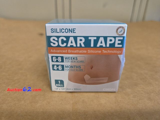 Lot 44-6566w - Medical Grade Silicone Scar Tape for Surgical Scars - 1.6" x 120" Roll - Make Scars Smaller and Less Visible - Silicone Scar Sheets Strips f...