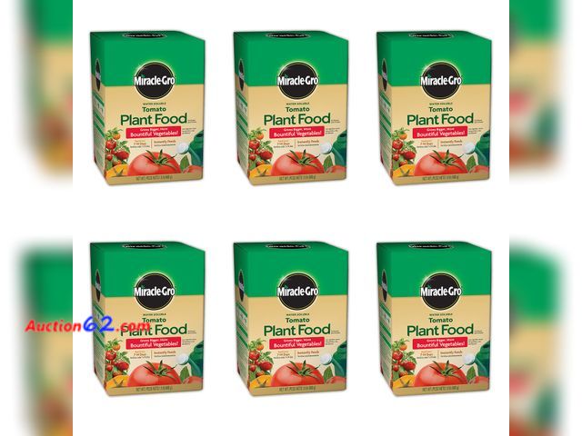Lot 44-2573f - Miracle-Gro Water Soluble Tomato Plant Food, 1.5 lb. (6-Pack) Appears New, A basic inspection has been given to this item. Sold AS-IS. Not T...