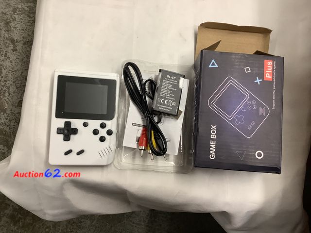 Lot 44-6058a - GAME BOX PLUS, 1 Concole, 1 AV Cable, DC Cable, User Manual, WHITE Appears New, A basic inspection has been given to this item. Sold AS-IS. ...