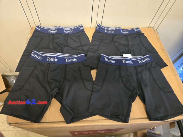 Lot 44-6903g - Size XS Tomic Youth Boys' Compression Shorts 4 Pack Performance Athletic Base Layers for Kids Sport Underwear Side Pocket Appears New