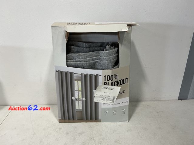 Lot 44-554j - 100% Blackout Curtain Panels 52x84 Gray See All Photo's Not Tested E-Commerce Return, A basic inspection has been given to this item. Sold A...