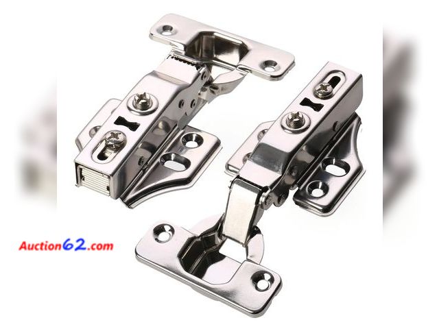 Lot 44-6638g - Kitchen Cabinet Frameless Hinges (Pack of 10), Soft Close Door Hinges, Metal Hinges, Cabinet Hardware, 3 Way Adjustability &amp; Easy Instal...