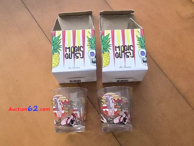 Lot 44-3032t - Lot of 2 - Magic Glass Cocktail Glasses - New - See Pictures  Appears New, A basic inspection has been given to this item. Sold AS-IS.