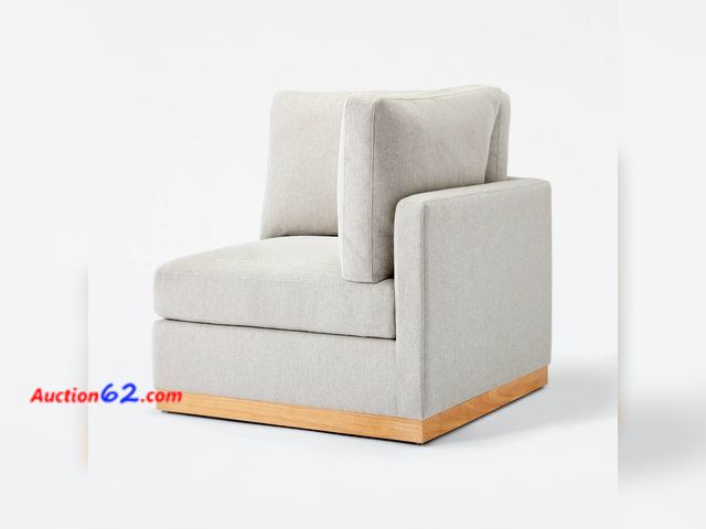 Lot 44-1779a - $580 Retail price - Woodland Hills Modular Corner Sectional Chair Light Gray - Threshold™ Designed with Studio McGee See All Photo's Not Tes...