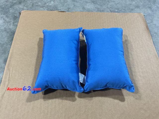 Lot 44-132i - Blue Pillows - Set of 2, Rectangular Appears New, A basic inspection has been given to this item. Sold AS-IS.