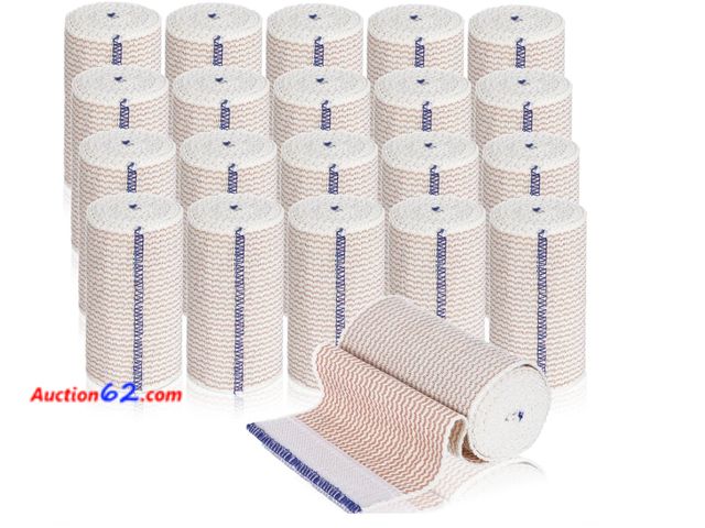 Lot 44-1947e - Reginary 20 Pack 4 Inch Elastic Bandage Wrap with Self Closure on Both Ends Athletic Stretchable Compression Bandage for Legs, Knees, Ankles...