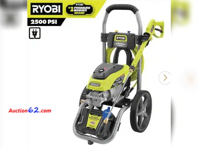 Lot 44-7366n - RYOBI 2500 PSI 1.2 GPM high performance cold water electric pressure washer, retail $329.00 E-Commerce Return, A basic inspection has been g...