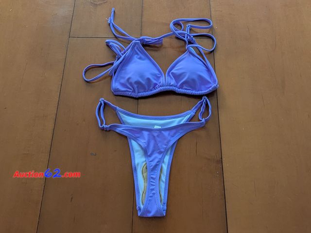 Lot 44-3080g - Size Small - Blue String Bikini - Ecommerce Return - Appears New, Sold As-Is - See Pictures
