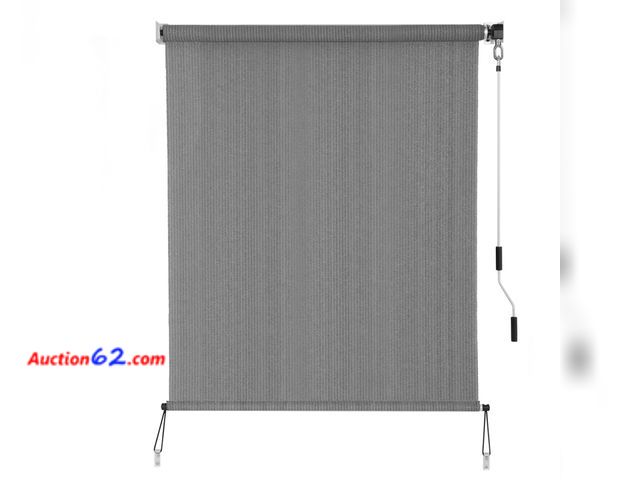 Lot 44-816w - SEEYE Outdoor Sunshade Roller Shades 72" W x 72" H, Cordless Roll Up Shade Blinds Privacy Screen with 90% UV Protection, Exterior Patio Shad...