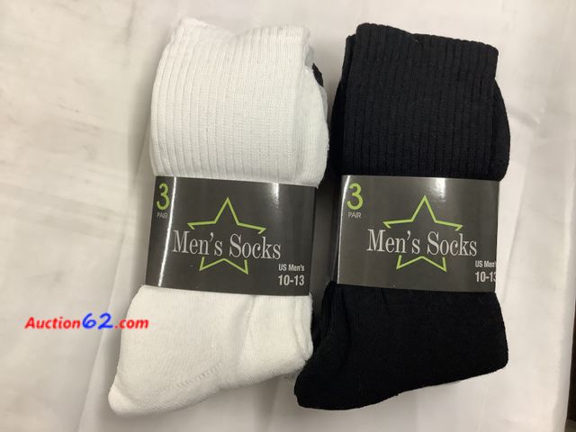 Lot 44-6074a - 2 Sets of Men’s Socks, US Size 10-13 6 Pair total Appears New, A basic inspection has been given to this item. Sold AS-IS. See All Photo's N...