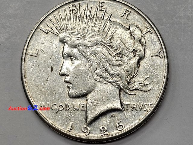 Lot 44-8335o - 1926-S LIBERTY HEAD 90% SILVER PEACE DOLLAR. MINTED IN SAN FRANCISCO.-NT